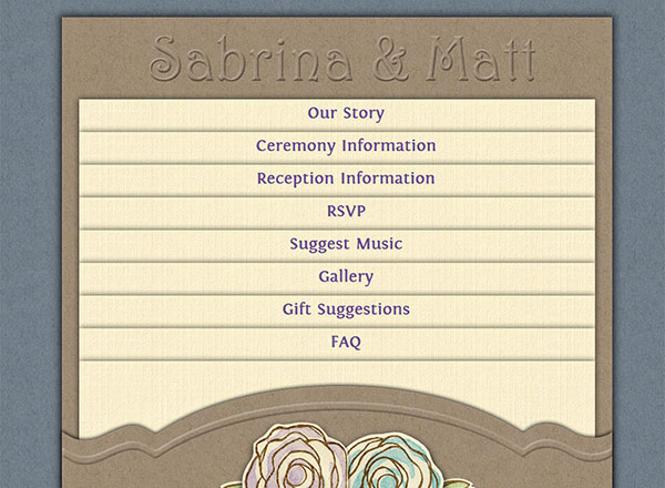 Sabrina & Matt's Wedding Site